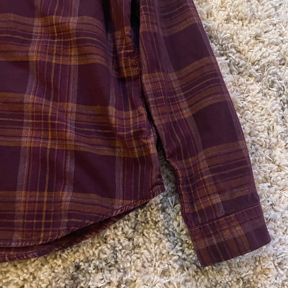 Columbia Burgundy and Orange Plaid Shirt size XL‎ - Picture 4 of 10
